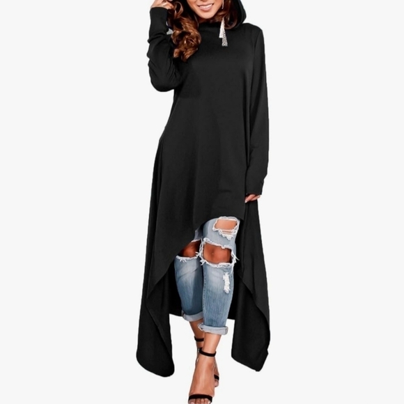 ZANZEA Women's Size Large Long Sleeve Hooded High Low Pullover Top - Picture 11 of 13